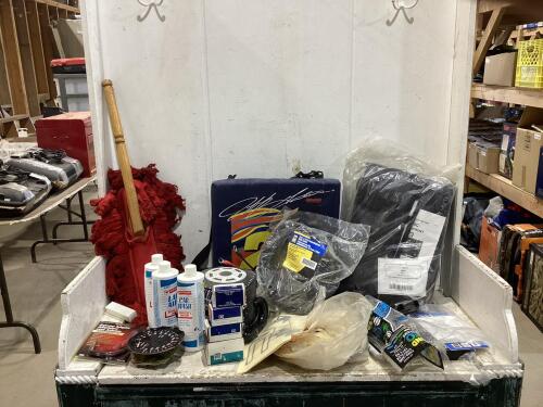 SHOP BOX OF MISCELLANEOUS W/ CAR WASH, SPLIT LOOM & HOOK