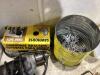 SHOP BOX W/ SAWHORSE BRACKETS, DRILL, BATTERY CHARGER, NAILS, ROLY KIT & MISCELLANEOUS - 2