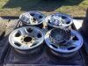 (4) 8-BOLT RIMS 8" W/ HUB CAPS