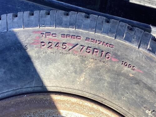 P245/75R16 - GOODYEAR TIRE W/ 6-BOLT RUSTED RIMS