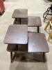 (2) WOODEN END TABLES