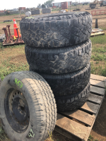 Five truck tires