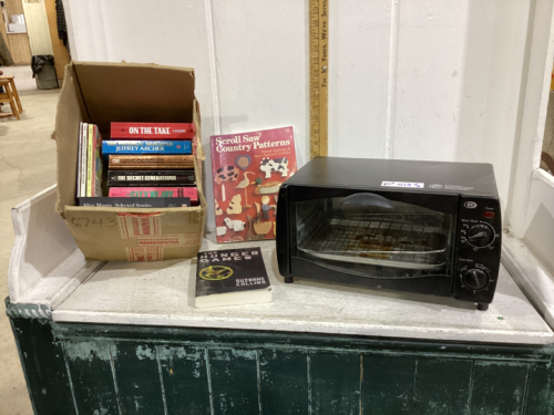 BOOKS & SMALL TOASTER OVEN