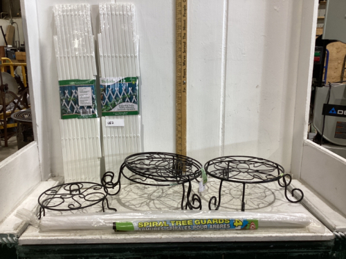 METAL PLANT STANDS, PLASTIC GARDEN TRELLIS,