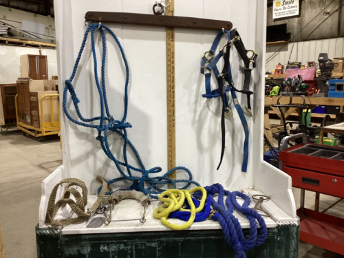 HALTERS, ROPES, HACKAMORE, HAIR CLIPPERS, ANTIQUE EVENER