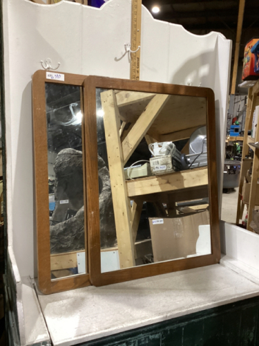 2 MIRRORS - WOOD FRAMED