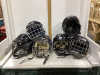 BOX OF 6 HOCKEY HELMETS