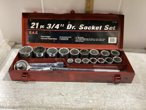 SOCKET SET. 3/4”DRIVE. SAE