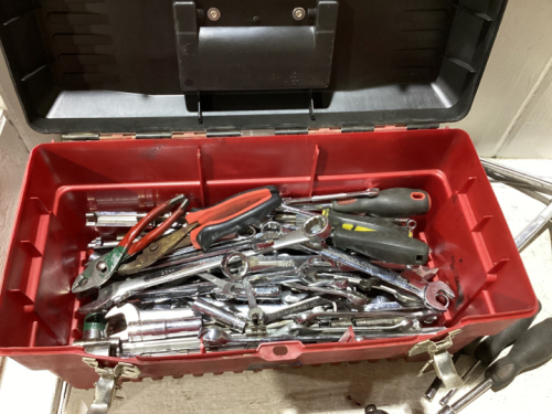 TOOLBOX W/CONTENTS + DEWALT TOOLCASE