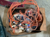 2-BOXES SHOP SUPPLIES-ELECTRICAL CORD + PLUGSWASHERS,NUTS,BOOSTER CABLES,BIRD FEEDER.MISC - 2