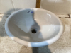 OVAL PORCELAIN SINK. 16” X 13” APPRX