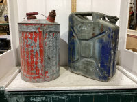 (2) METAL GAS CANS