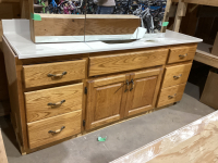 BATHROOM VANITY W/ SINK AND MEDICINE CABINET