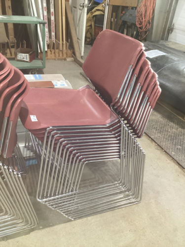 (12) PLASTIC STACKING CHAIRS