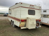 1983 18' Scamper dual axle bumper pull camper. Rear storage box - 5