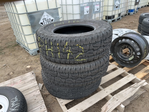 Three truck tires