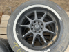 Four Kumo car tires on rims - 3