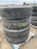 Four transport tires on aluminum rims