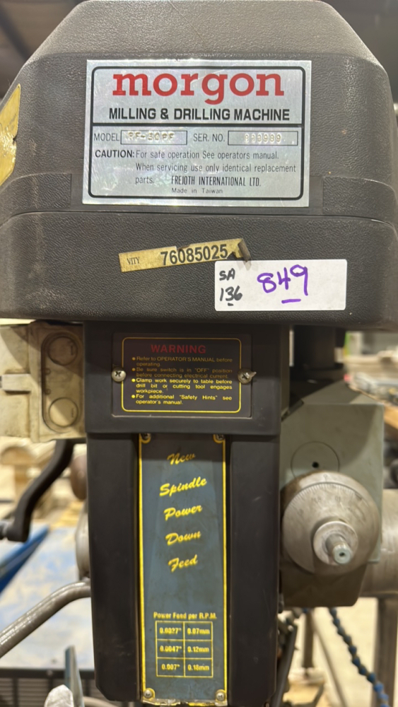 Morgan Way Machine MORGAN MILLING/DRILLING MACHINE