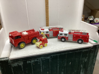 TONKA PLASTIC FIRE TRUCKS AND OTHERS