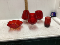 RED GLASSWARE