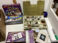 COLLECTION OF STONES AND ROCK COLLECTING BOOKS