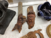 WOOD CARVED FACES,WOOD WESTERN SAW - 2