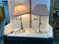 TWO SWING LAMPS-PINK