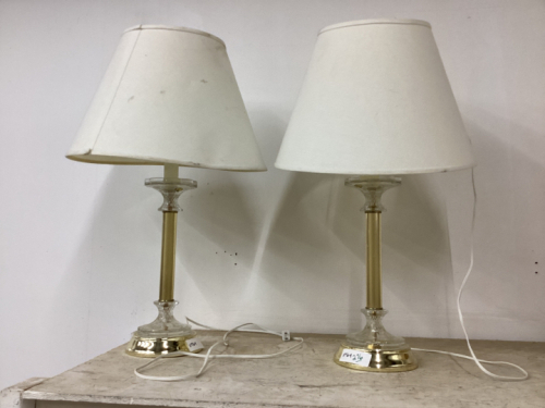 TWO LAMPS W/CRYSTAL ACCENTS