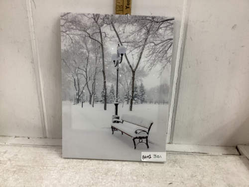 WINTER CANVAS PICTURE BATTERY OPERATED