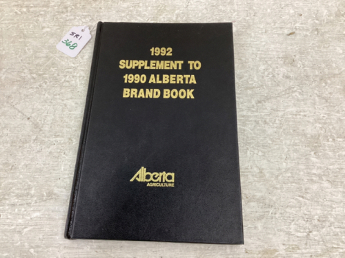 1992 SUPPLEMENT TO 1990 ALBERTA BRAND BOOK