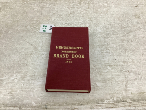 HENDERSON’S NORTHWEST BRAND BOOK 1894 REPLICA