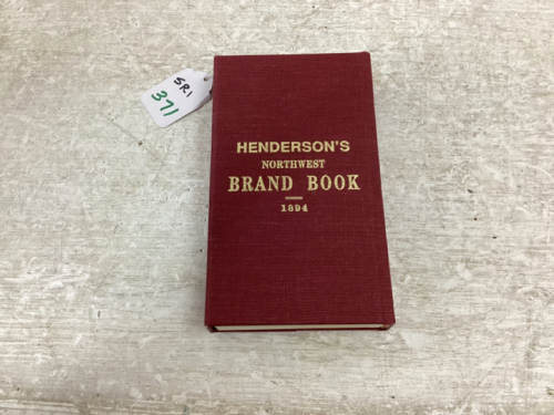 HENDERSON’S NORTHWEST BRAND BOOK 1894 - REPLICA