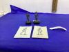 2 CIVIL WAR SOLIERS ON STAND - PEWTER