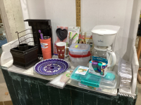 COOKBOOK, COFFEE MAKER, STRAWS,GLASSES