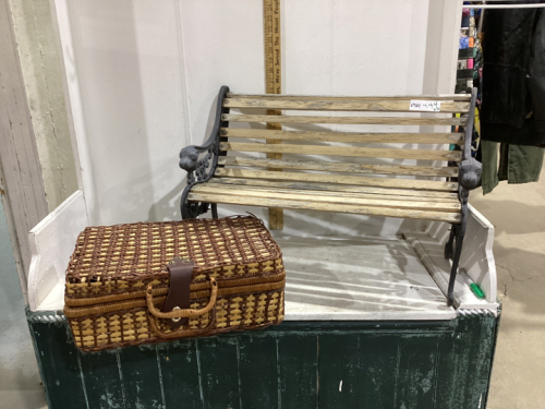 MINI PARK BENCH, AND PICNIC BASKET