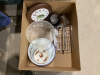 2 BOXES-GLASSWARE, TRAY, VASE - 3