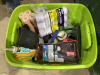 TOTE OF PAINTING SUPPLIES