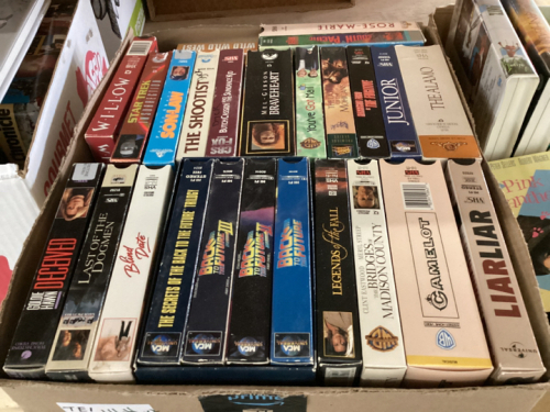 2 BOXES OF VHS MOVIES