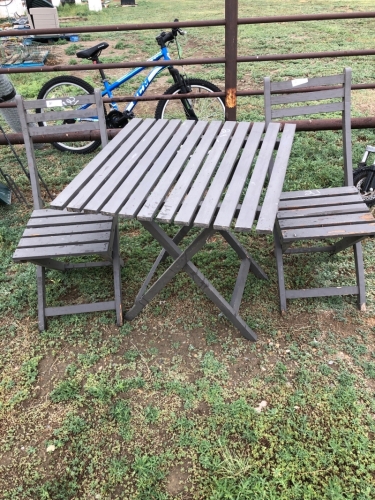 Wooden patio set