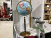 3 ITEMS-LARGE SUITCASE, CRUTCHES, GLOBE ON STAND - 2