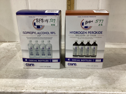 2 BOXES - HYDROGEN PEROXIDE + ISOPROPYL ALCOHOL