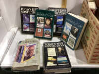 BOX OF HARDCOVER BOOKS - VARIETY