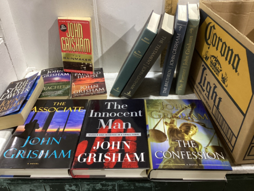 BOX OF JOHN GRISHAM BOOKS