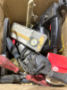 Box of miscellaneous power tools