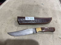 Knife with Leather Sheath