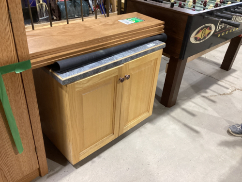 SMALL CABINET W/ARBORITE TOP