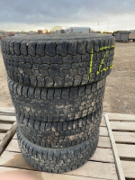 Four truck tires