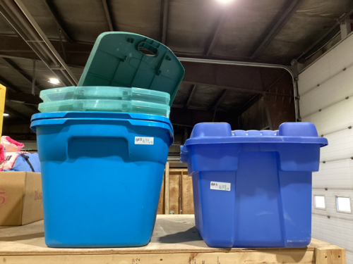 5 EMPTY STORAGE TOTES