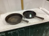 2 CAST IRON FRYPANS